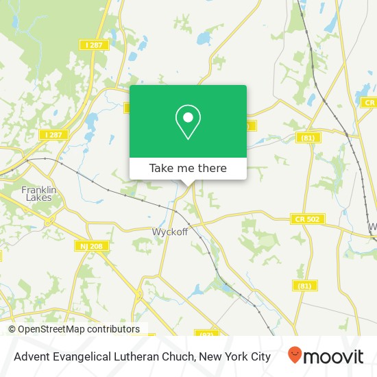 Advent Evangelical Lutheran Chuch map