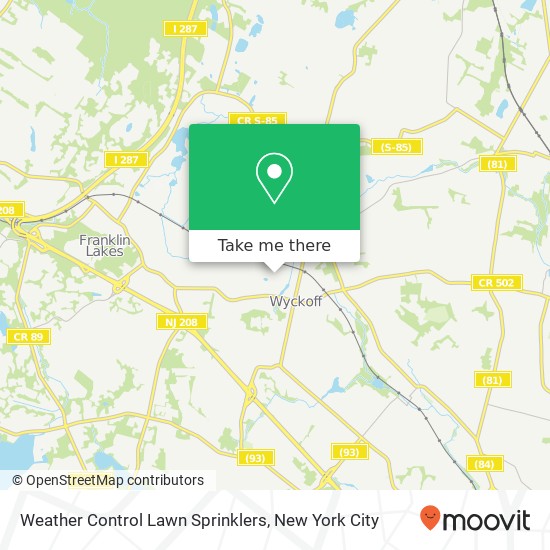 Weather Control Lawn Sprinklers map