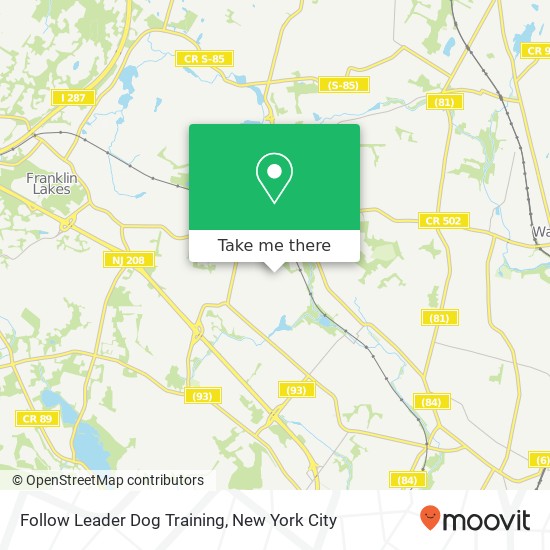 Follow Leader Dog Training map