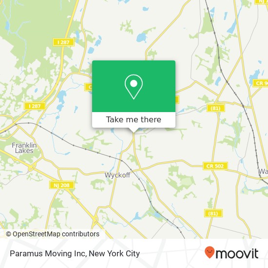 Mapa de Paramus Moving Inc