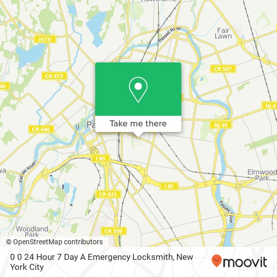 Mapa de 0 0 24 Hour 7 Day A Emergency Locksmith