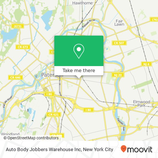 Mapa de Auto Body Jobbers Warehouse Inc
