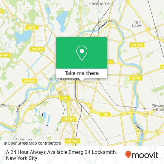 Mapa de A 24 Hour Always Available Emerg 24 Locksmith