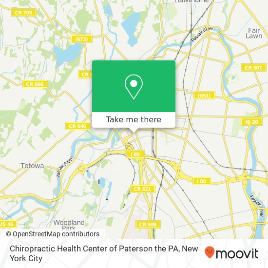 Mapa de Chiropractic Health Center of Paterson the PA