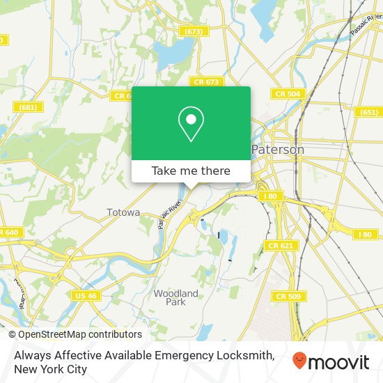 Mapa de Always Affective Available Emergency Locksmith