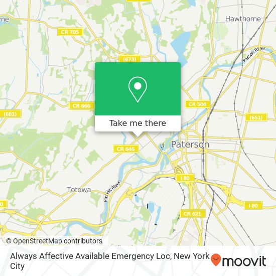 Mapa de Always Affective Available Emergency Loc