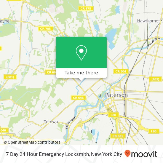 7 Day 24 Hour Emergency Locksmith map