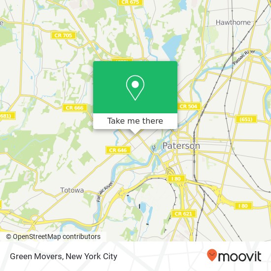 Green Movers map