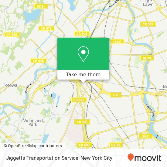 Mapa de Jiggetts Transportation Service