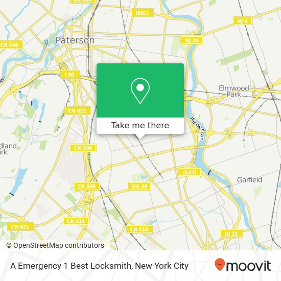 A Emergency 1 Best Locksmith map