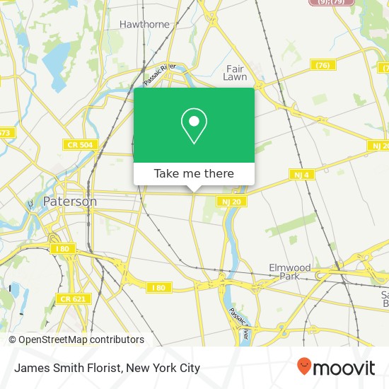 James Smith Florist map