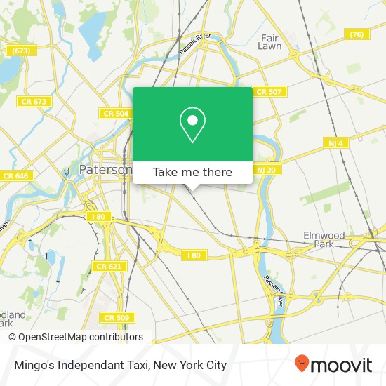 Mingo's Independant Taxi map