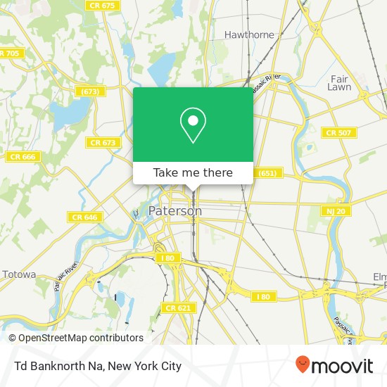 Td Banknorth Na map