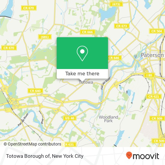Totowa Borough of map