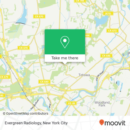 Evergreen Radiology map