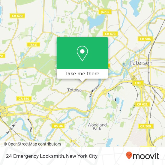 Mapa de 24 Emergency Locksmith