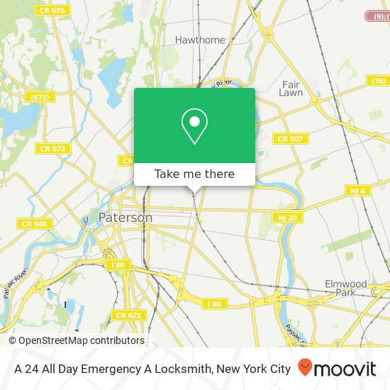 Mapa de A 24 All Day Emergency A Locksmith