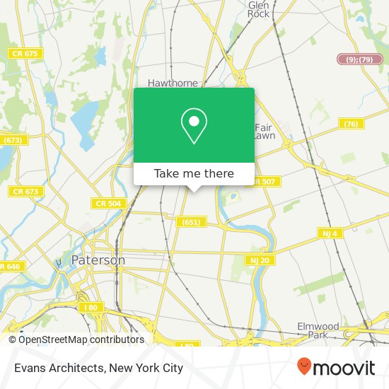 Evans Architects map