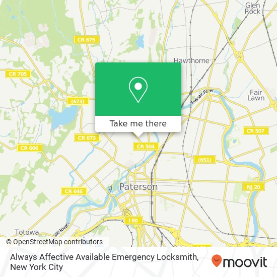Always Affective Available Emergency Locksmith map