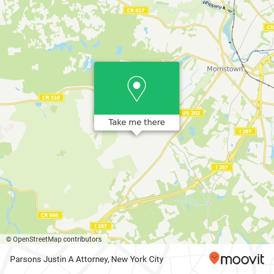 Parsons Justin A Attorney map