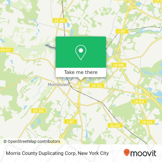 Mapa de Morris County Duplicating Corp