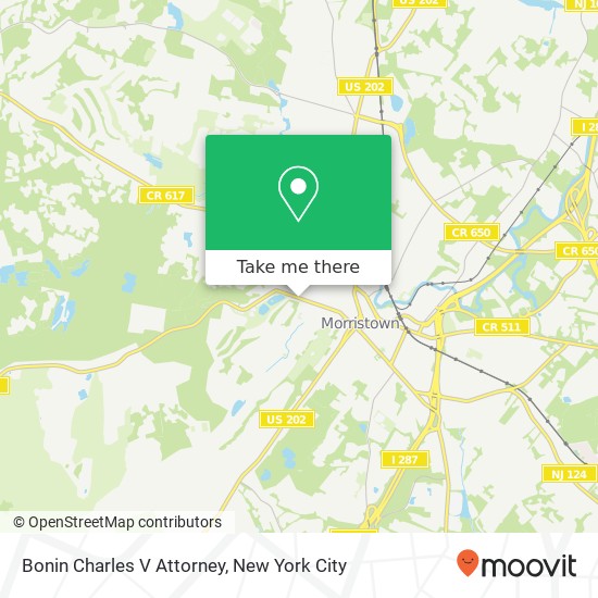 Bonin Charles V Attorney map
