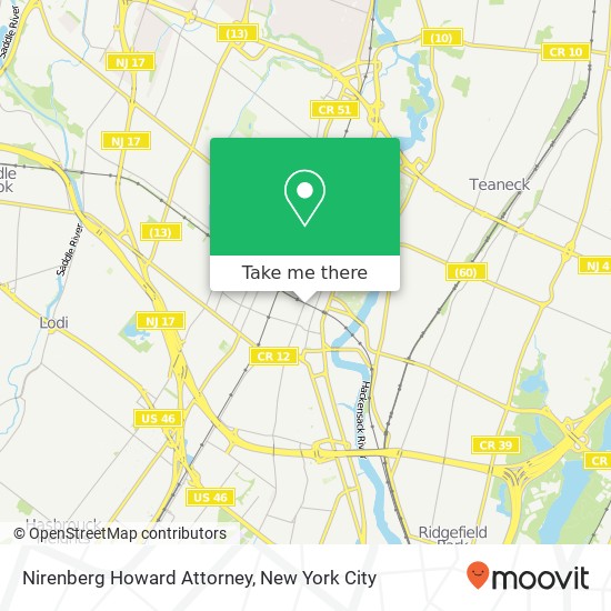 Nirenberg Howard Attorney map