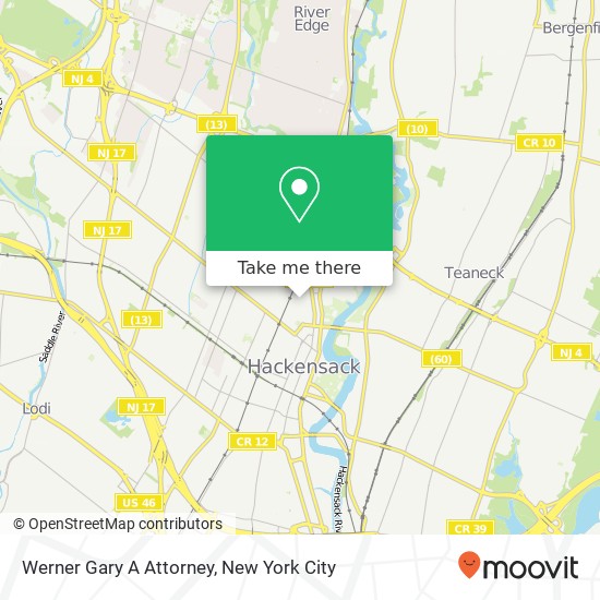 Werner Gary A Attorney map