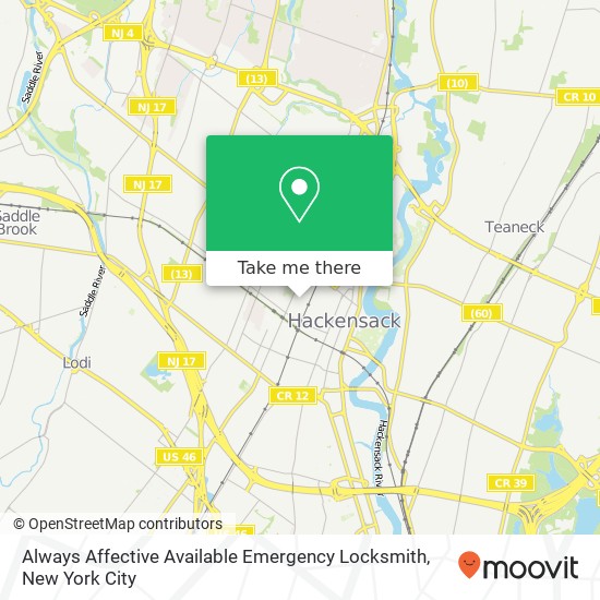 Always Affective Available Emergency Locksmith map