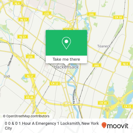 0 0 & 0 1 Hour A Emergency 1 Locksmith map