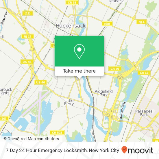 Mapa de 7 Day 24 Hour Emergency Locksmith
