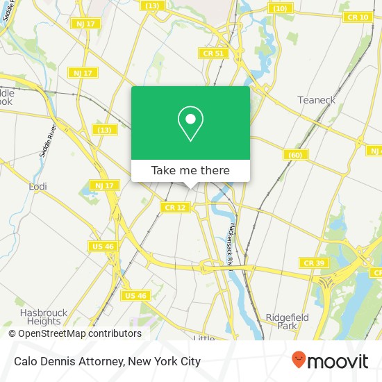 Calo Dennis Attorney map