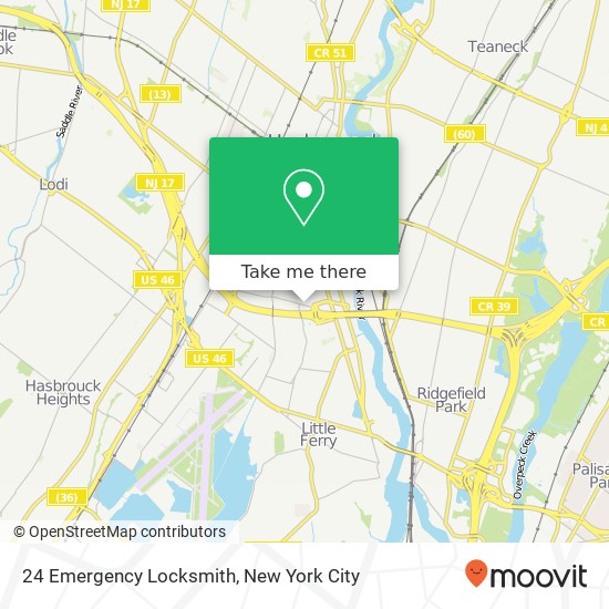 24 Emergency Locksmith map