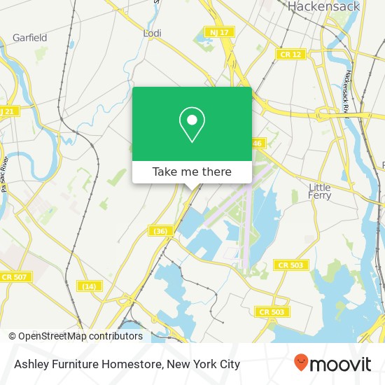 Mapa de Ashley Furniture Homestore