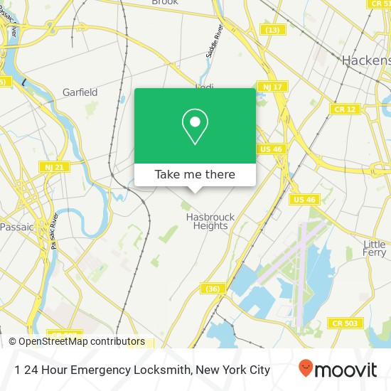 1 24 Hour Emergency Locksmith map