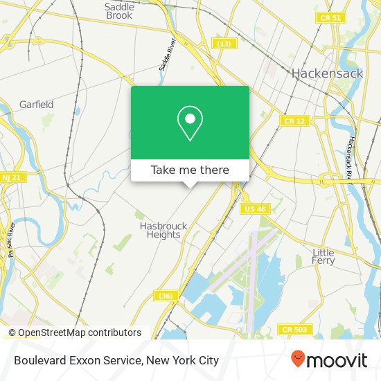 Boulevard Exxon Service map
