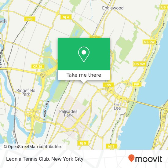 Leonia Tennis Club map