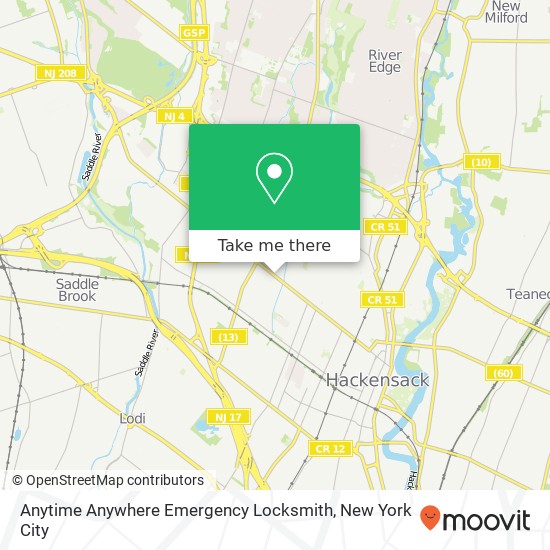 Anytime Anywhere Emergency Locksmith map