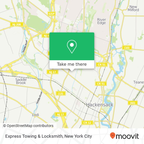 Express Towing & Locksmith map