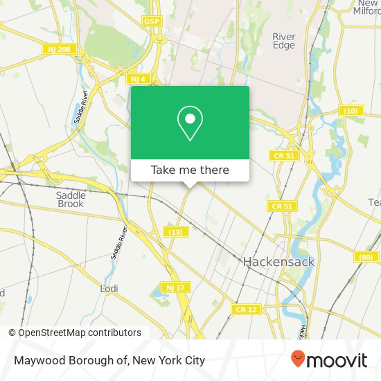 Mapa de Maywood Borough of