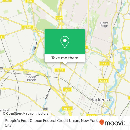 Mapa de People's First Choice Federal Credit Union
