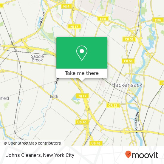 John's Cleaners map