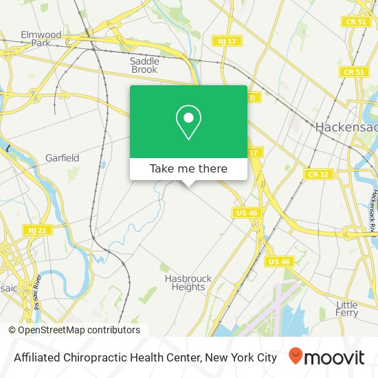 Mapa de Affiliated Chiropractic Health Center
