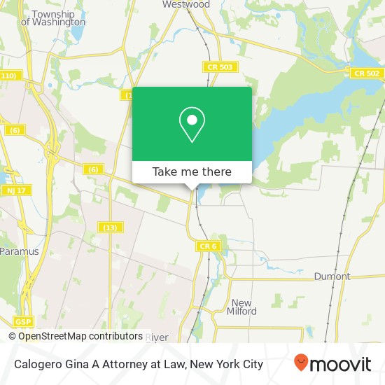 Calogero Gina A Attorney at Law map