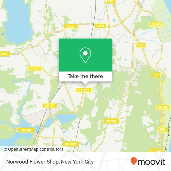 Mapa de Norwood Flower Shop