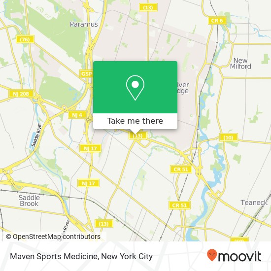 Mapa de Maven Sports Medicine