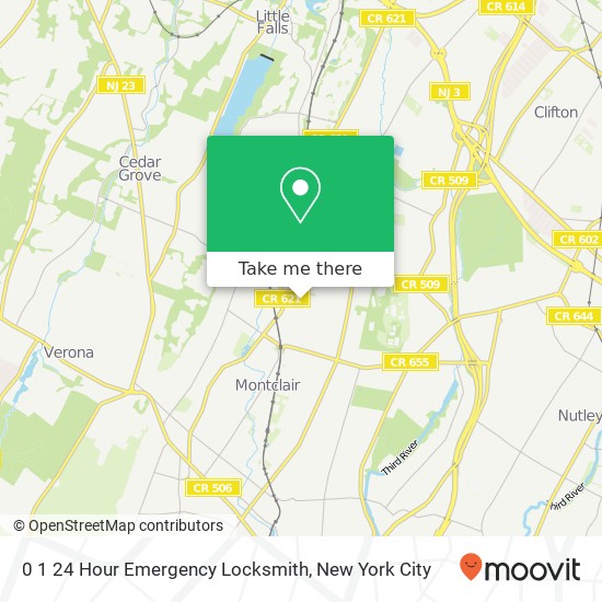 Mapa de 0 1 24 Hour Emergency Locksmith