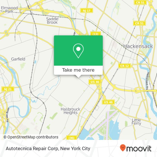 Autotecnica Repair Corp map