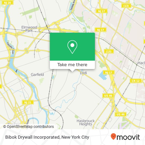 Mapa de Bibok Drywall Incorporated