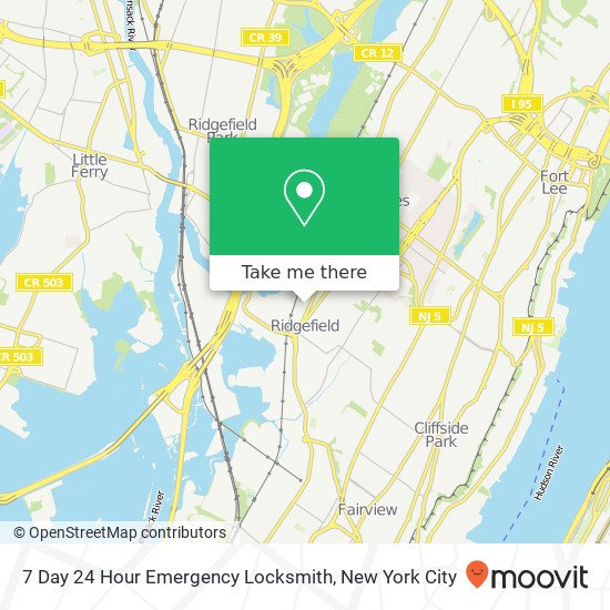 7 Day 24 Hour Emergency Locksmith map